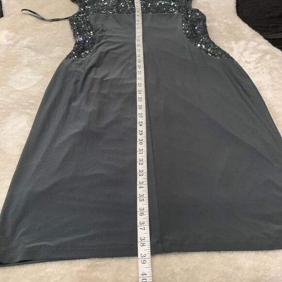 New Lauren Ralph Lauren Womens Holiday Sequin Mrcry Shn Gray Dress $159 - Picture 7 of 7